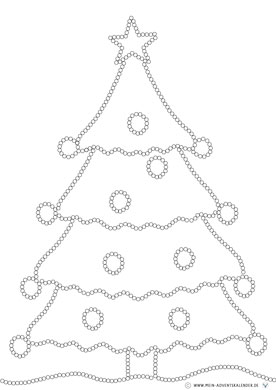 Dot Painting mit Zahnstochern für Kinder - Weihnachtsbaum