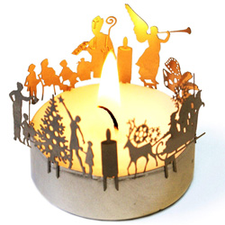 Mini-Adventskranz aus-Edelstahl